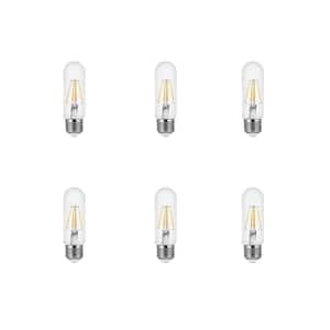 40-Watt Equivalent T10 Dimmable Filament CEC Title 20 Compliant LED 90+ CRI Clear Glass Light Bulb, Soft White (6-Pack)