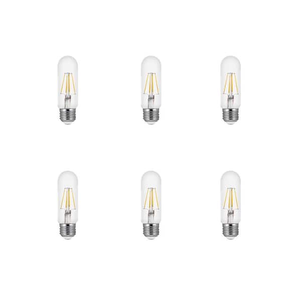 Feit Electric 40-Watt Equivalent T10 Dimmable Filament CEC Title 20 Compliant LED 90+ CRI Clear Glass Light Bulb, Soft White (6-Pack)