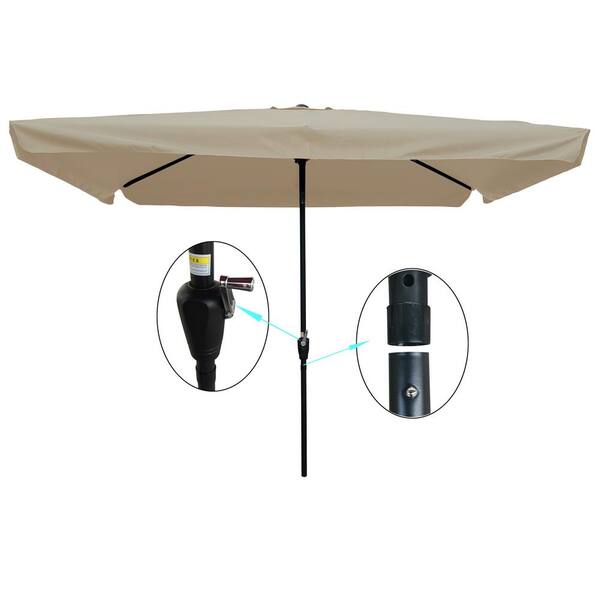 Amucolo 10 ft. x 6.5 ft. Rectangular Market Patio Umbrella Amucolo 10 ft. x 6.5 ft. Rectangular Market Patio Umbrella