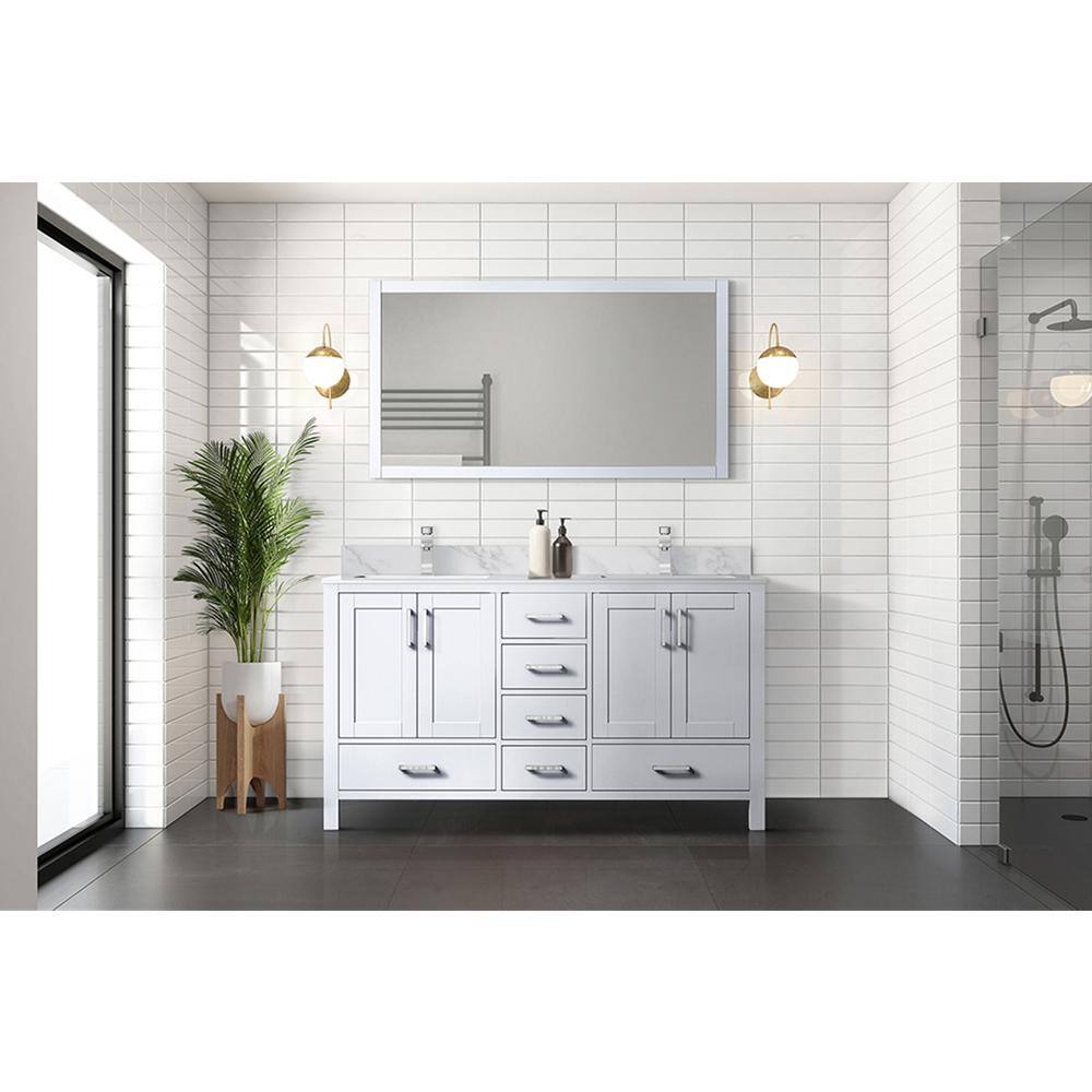 Jacques 60" White Double Freestanding Vanity Cabinet