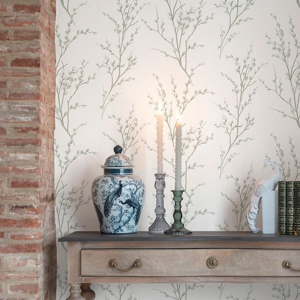 Laura Ashley Pussy Willow Sage Green Wallpaper