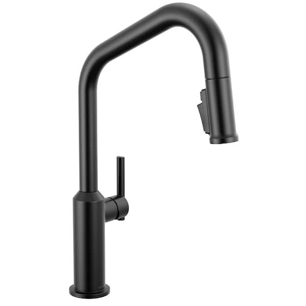 Delta Cordova Matte Black 17.06 in. H Pull Down Sprayer Kitchen