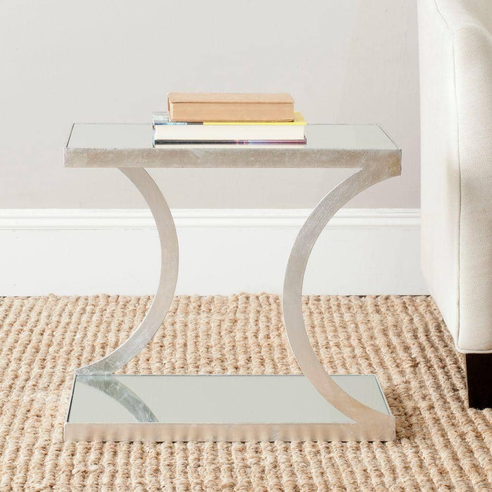 Elegant Sullivan Silver Mirrored Rectangular Accent Table