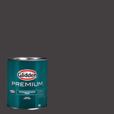 Glidden Trim and Door 1 qt. Deepest Black Gloss Interior/Exterior Oil Paint  GL 301 04 - The Home Depot