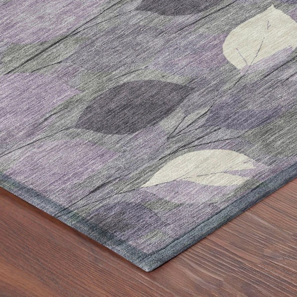 Chantille Machine Washable Indoor/Outdoor Abstract ACN2444 Purple 8 ft. x 10 ft. Area Rug