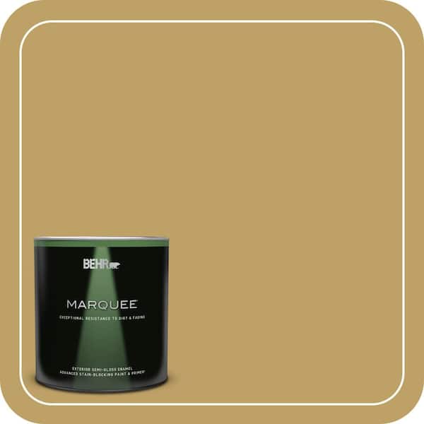 BEHR MARQUEE 1 qt. #360F-5 Desert Moss Semi-Gloss Enamel Exterior Paint & Primer