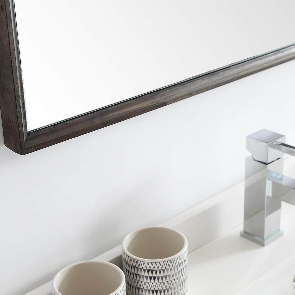Acacia Brown 35" Wall Mount Single Sink Vanity Base