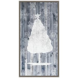 14 in. W x 26.5 in. H Sophisticated Christmas Collection B Christmas Holiday Framed Canvas Box Wall Art