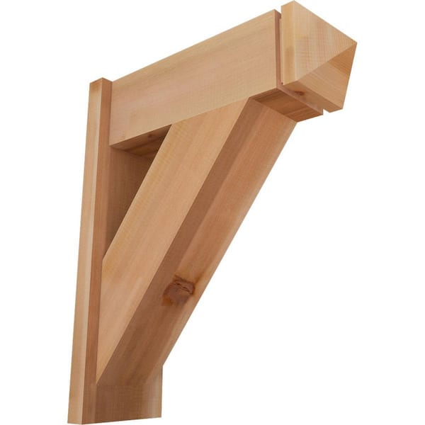 Ekena Millwork 8 in. x 26 in. x 22 in. Traditional Arts and Crafts Smooth Western Red Cedar Outlooker