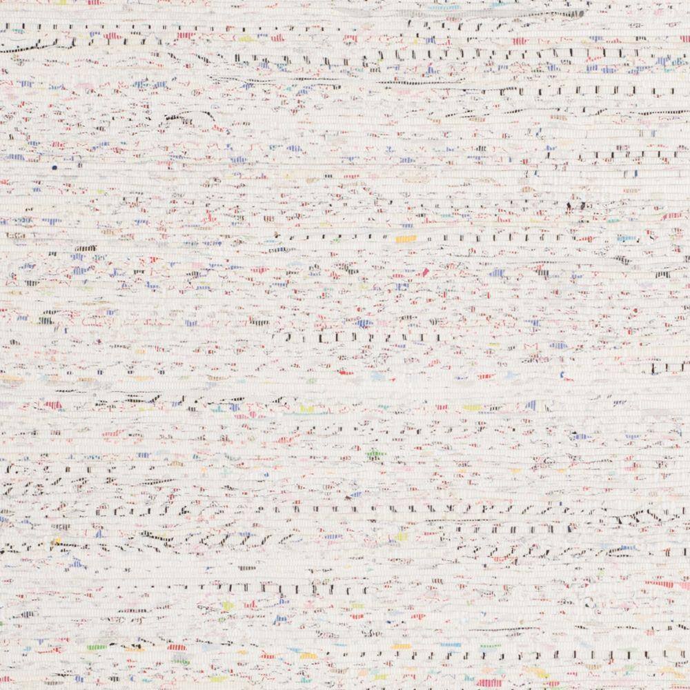 Boho Chic Ivory & Multicolor Cotton 8' Square Area Rug