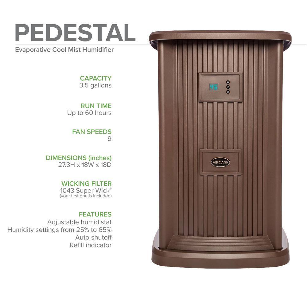 Nutmeg Brown Pedestal Evaporative Whole House Humidifier