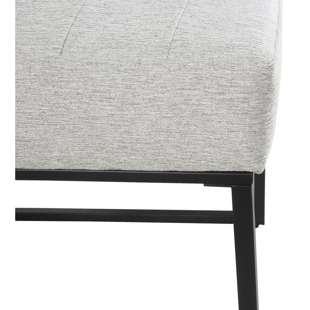 Sustainable Gray Woven Parsons Side Chair with Metal Legs
