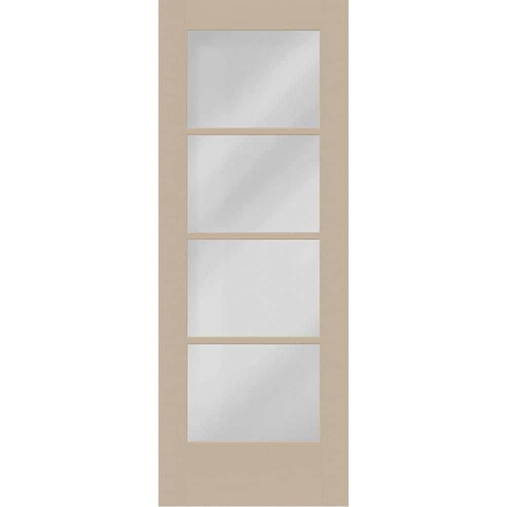 Legacy 32 in. x 96 in. Universal Handing Icon 4-Lite Modern Clear Glass Sandstone Fiberglass Front Door Slab price history on PriceWatchPro