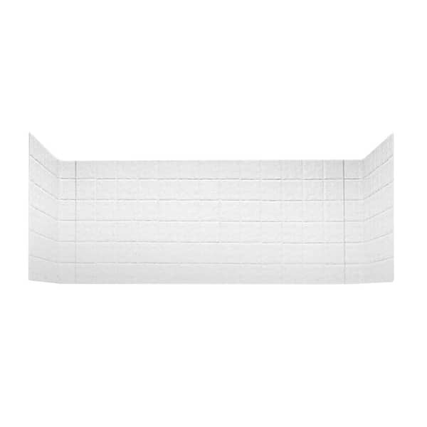 Swan 32 in. x 60 in. x 59-5/8 in. 5-Piece Tub Wall Extension Kit in White