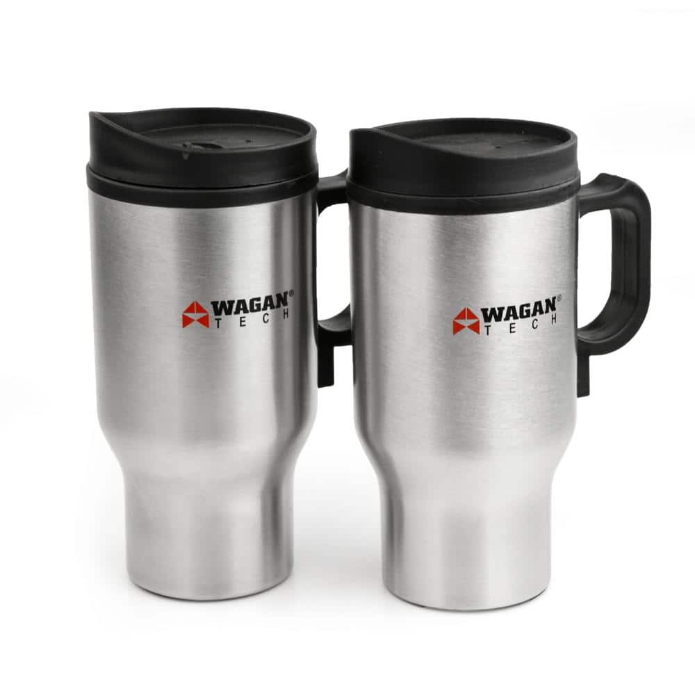 RoadPro 12 Volt Premium 15oz. Heated Stainless Steel Travel Mug