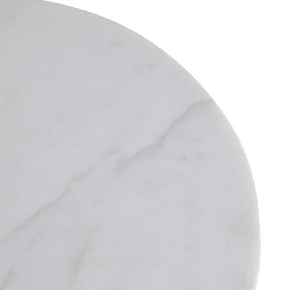 Elegant White Marble Round Charcuterie Board, 8 Inches