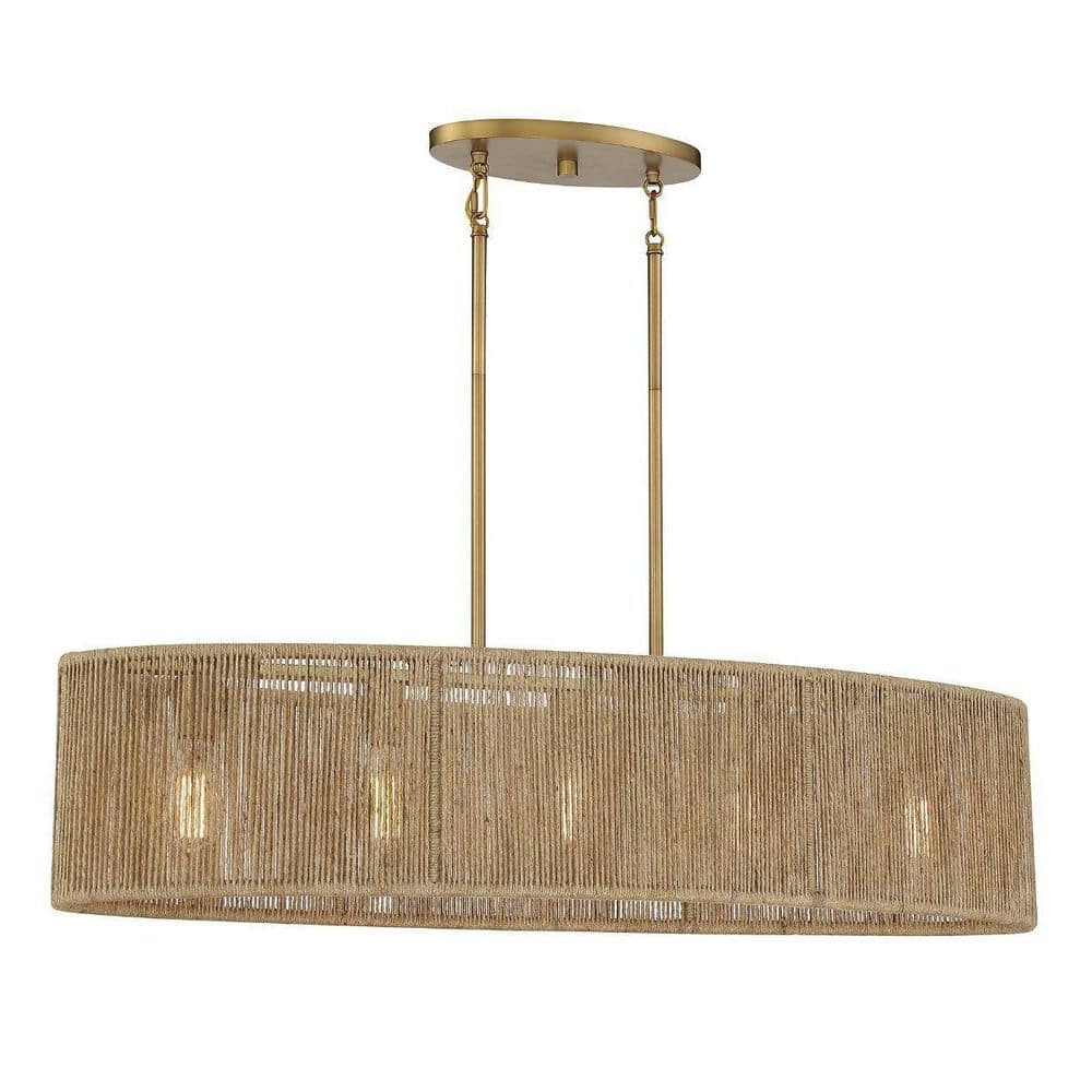 Reviews for Savoy House Ashe 42 in. W x 9 in. H 5-Light Warm Brass ...