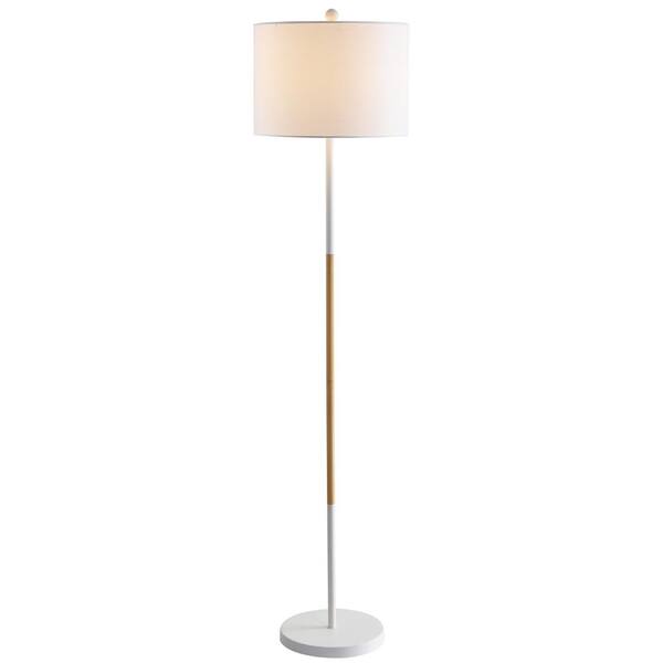 White Wood Finish Floor Lamp, White Wood Floor Lamp