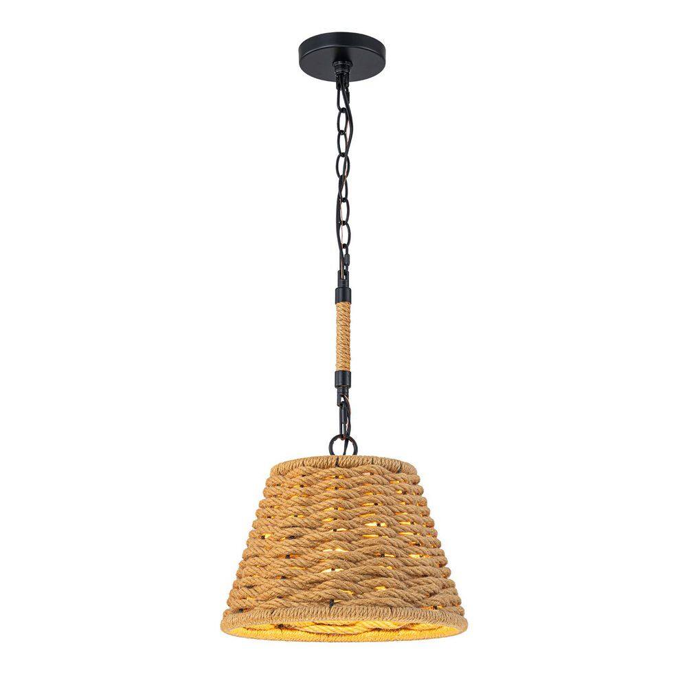 Carter 12.2 in. 1-Light Brown Natural Rope Pendant Light price history on PriceWatchPro