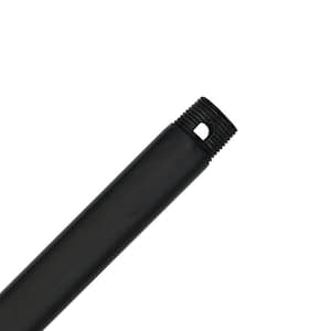 12 in. Black Extension Downrod for 10 ft. ceilings