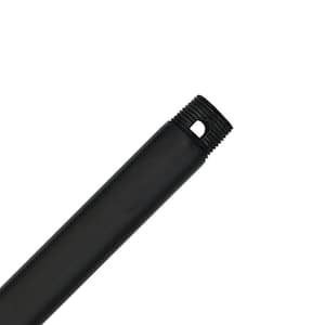24 in. Black Extension Downrod for 11 ft. Ceilings