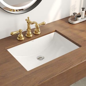 HOROW 21-5/8 in. Rectangular Glazed Ceramic Undermount
