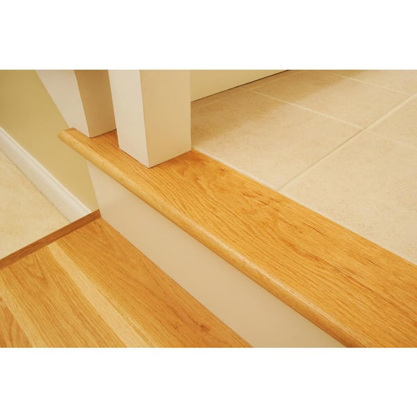 Roppe Hardwood Trim Stair Nose Color Blanca 50 In Thick X 75 Wide 78 Length Multi Purpose Hsn0788 The