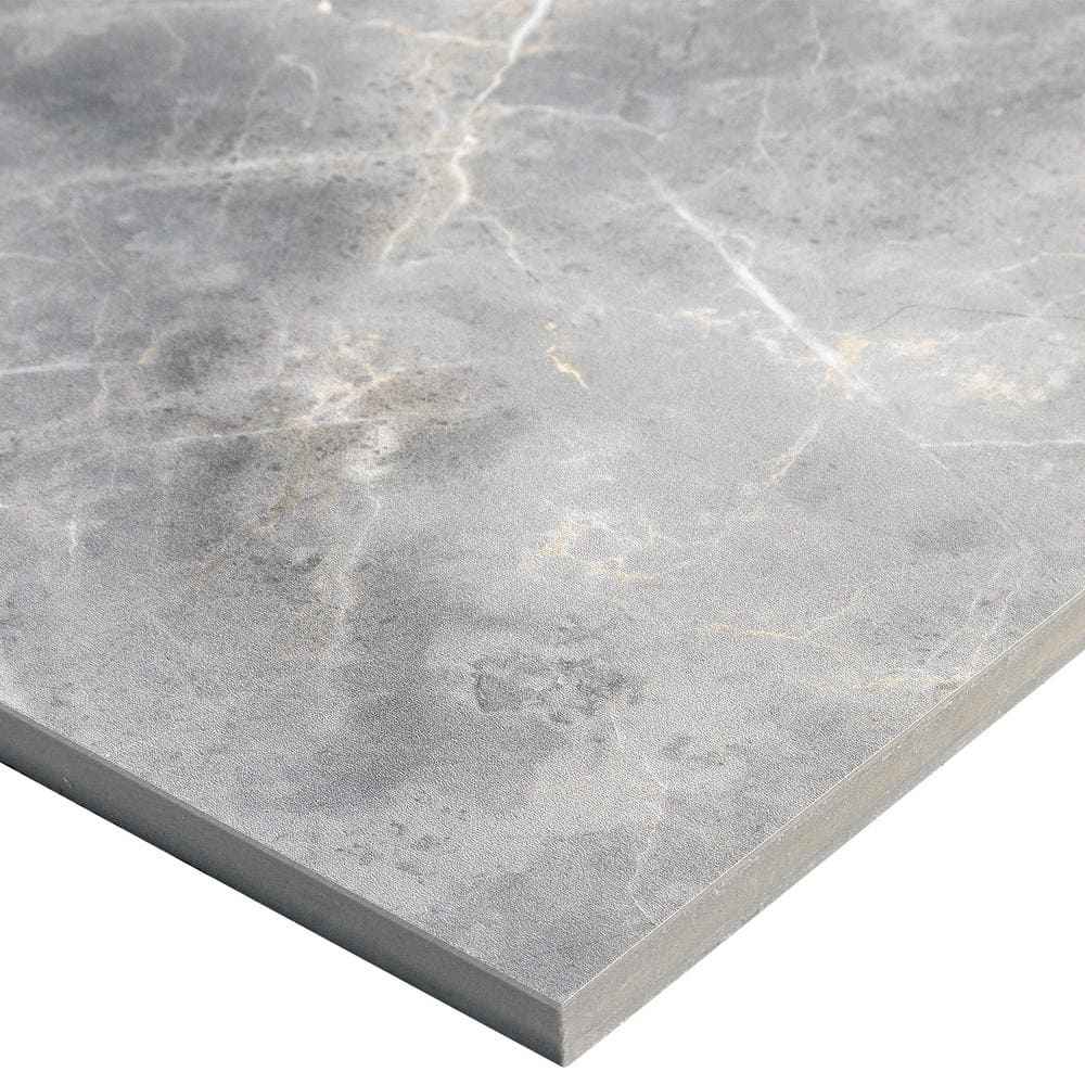Marmo Gray 24" x 24" Porcelain Marble Look Floor and Wall Tile