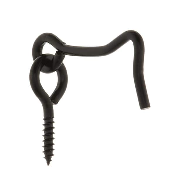 Everbilt 6-inch Heavy Duty Decorative Hook and Eye, Black (1-pack)