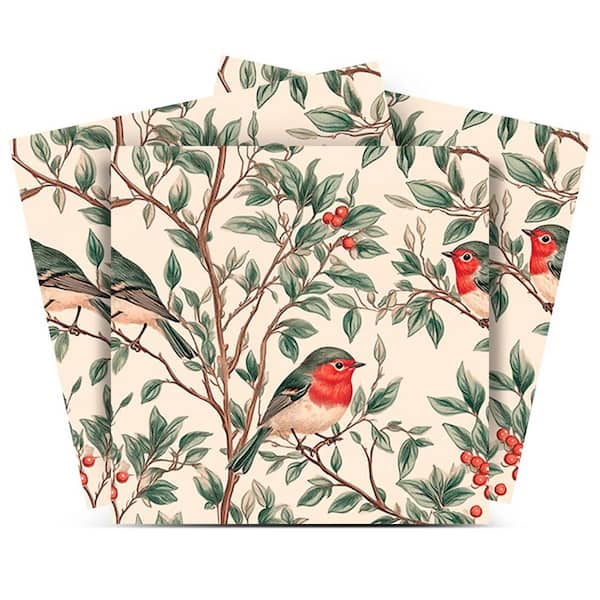MI ALMA Green and Red L48 7 in. x 7 in. Vinyl Peel and Stick Tile (24 Tiles, 8.17 sq. ft. /Box)