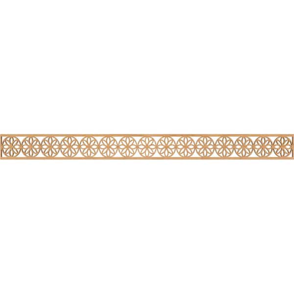Ekena Millwork Blume Fretwork 0.25 in. D x 46.375 in. W x 4 in. L Maple Wood Panel Moulding