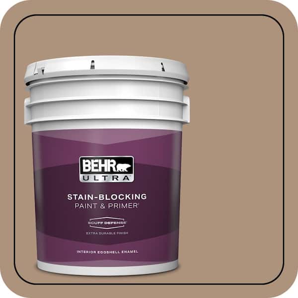 BEHR ULTRA 5 gal. #PPU4-04 Soft Chamois Extra Durable Eggshell Enamel Interior Paint & Primer