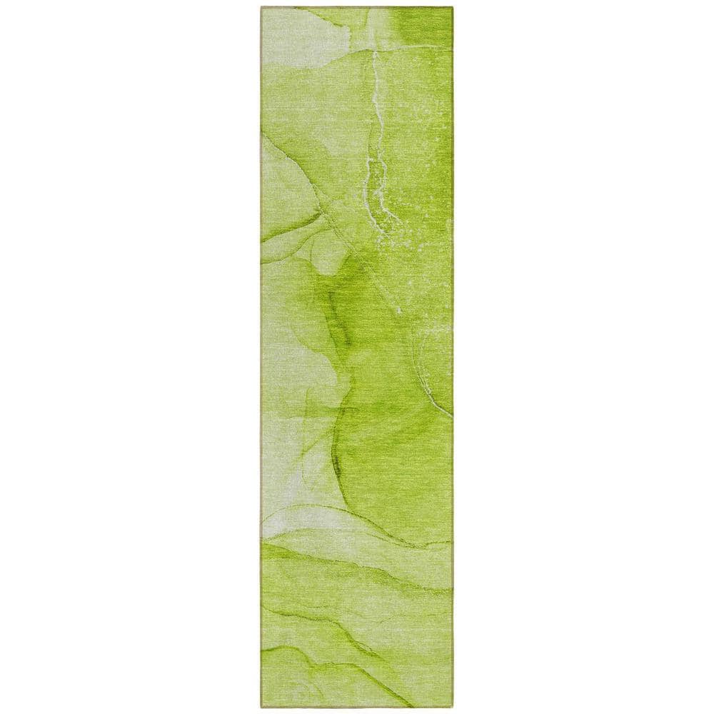 Green 2 ft. x 8 ft. Abstract Indoor / Outdoor Area Rug price history on PriceWatchPro