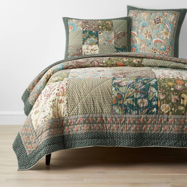 The Company Store Ingrid Handcrafted Multicolored King Cotton Quilt