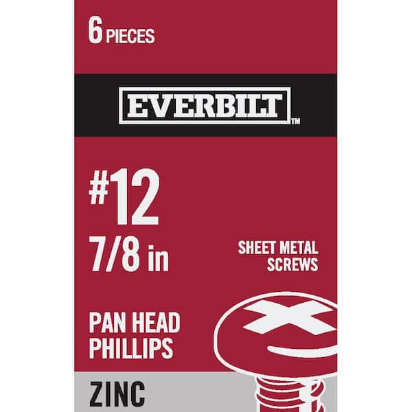 Everbilt #12 7/8 in. Phillips Pan-Head Sheet Metal Screws
