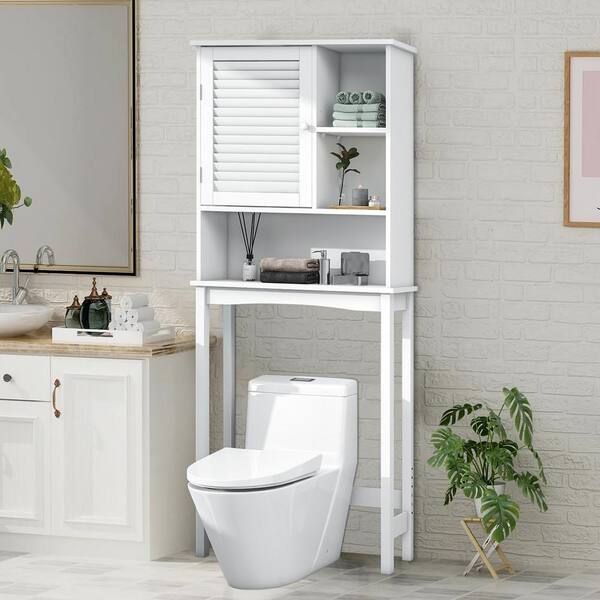 Glitzhome Waterproof Bathroom Cabinet Space Saver, Free Standing