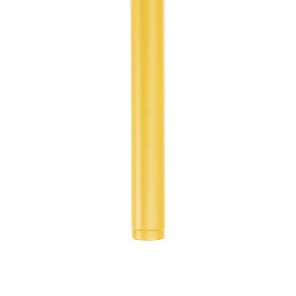 Devon Yellow Aluminum Modern Outdoor Dining Chair with Floral Cut-Out Design
