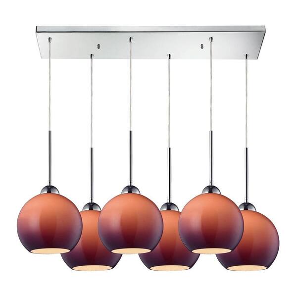 Titan Lighting Cassandra 6-Light Polished Chrome Ceiling Mount Pendant