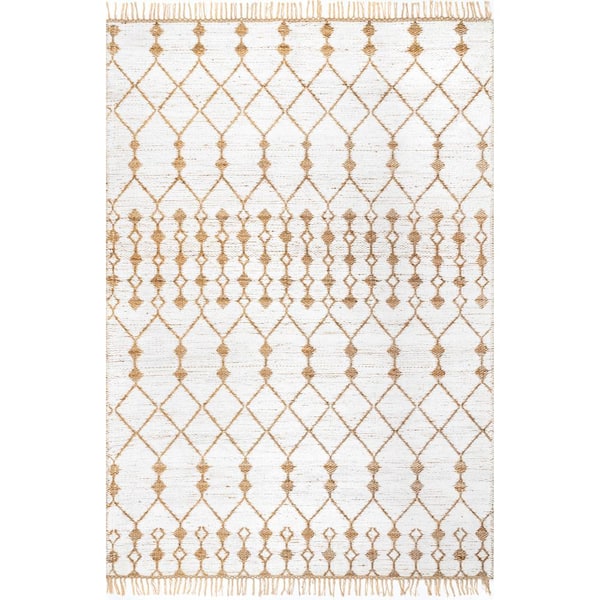 nuLOOM Mandy Natural 9 ft. x 12 ft. Moroccan Area Rug