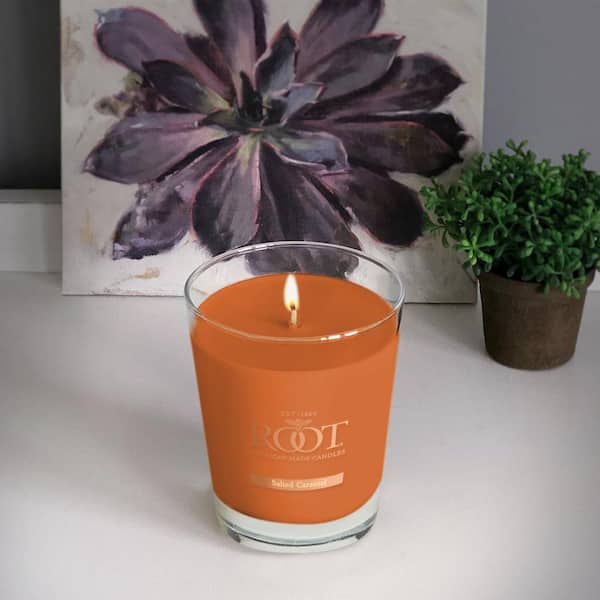 ROOT CANDLES Veriglass Salted Caramel Scented Filled Jar Candle
