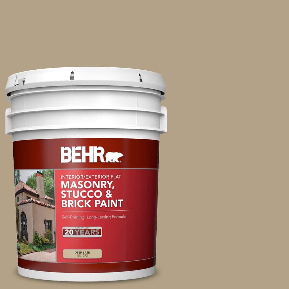 5 gal. #PPU8-07 Chamois Tan Flat Interior/Exterior Masonry, Stucco and Bric