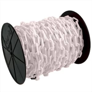 1.5 in. (#6, 38 mm) x 200 ft. Reel White Plastic Chain