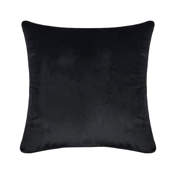 Edie Home Black Throw Pillow Velvet Gentlemen Skeletons Decorative