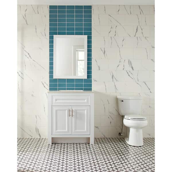 Jeffrey Court Caribbean Water Blue 3 in. x 6 in. Glossy Glass Wall Tile (1 sq. ft. / pack)
