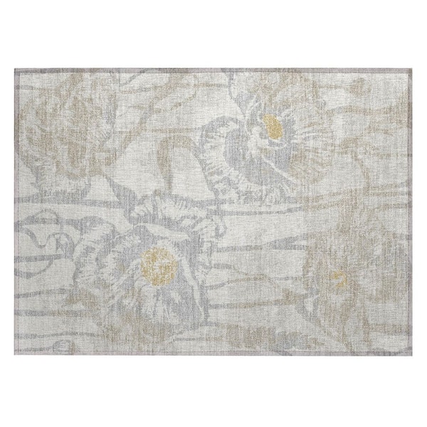 Chantille Machine Washable Indoor/Outdoor Abstract ACN2894 Ivory 2 ft. x 3 ft. Accent Rug