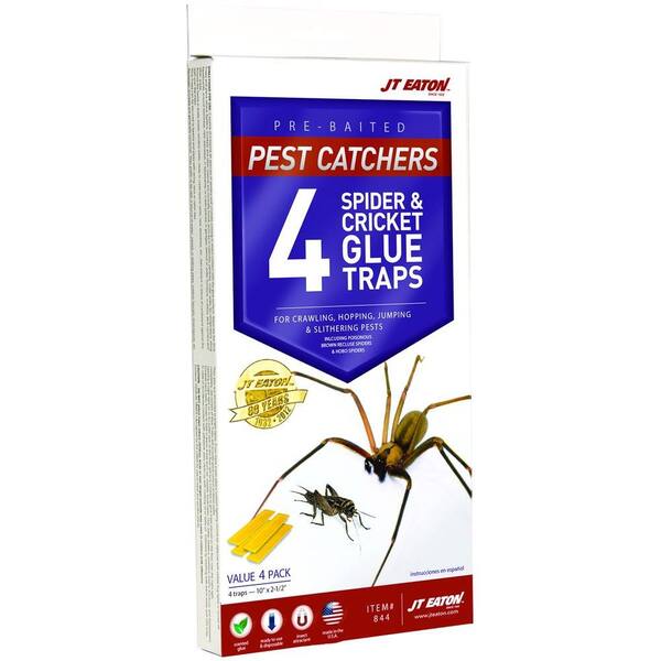 JT Eaton Pest Catchers Large Spider and Cricket Size Attractant Scented Glue Trap (4-Pack)