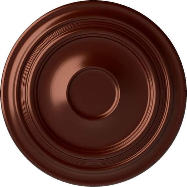 Ekena Millwork 24-3/8" x 1-1/2" Traditional Urethane Ceiling Medallion (Fits Canopies upto 5-1/2") Hand-Painted Antique Copper