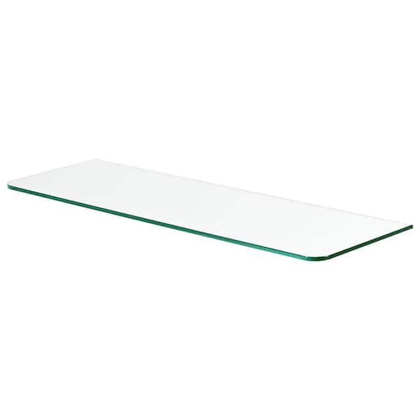Dolle 31-1/2 in. L x 10 in. D Glass Shelf in Clear