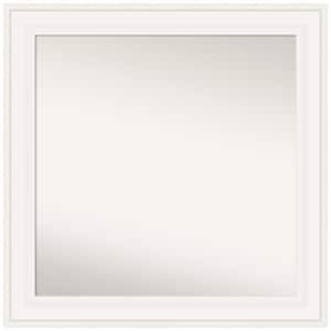 Ridge White 31.5 in. x 31.5 in. Non-Beveled Modern Square Framed Wall Mirror in White