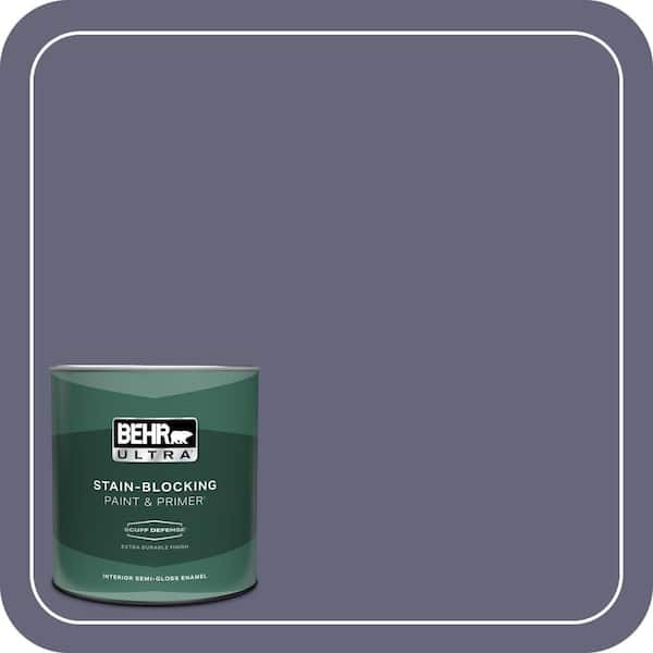 BEHR ULTRA 1 qt. #630F-6 Violet Evening Extra Durable Semi-Gloss Enamel Interior Paint & Primer